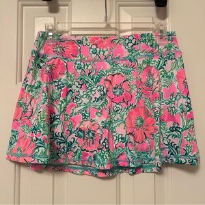 Lilly Pulitzer Luxletic Aila Skort Skirt Soleil Pink Perfect Poppy Size Small